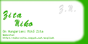 zita miko business card